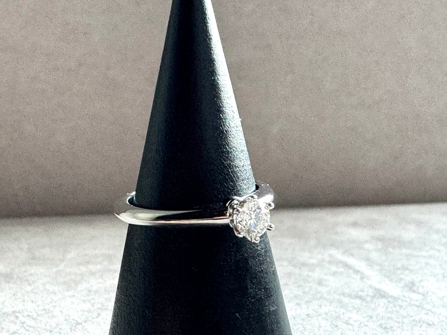 TIFFANY & CO. Solitaire Diamond Engagement Ring With Certificate