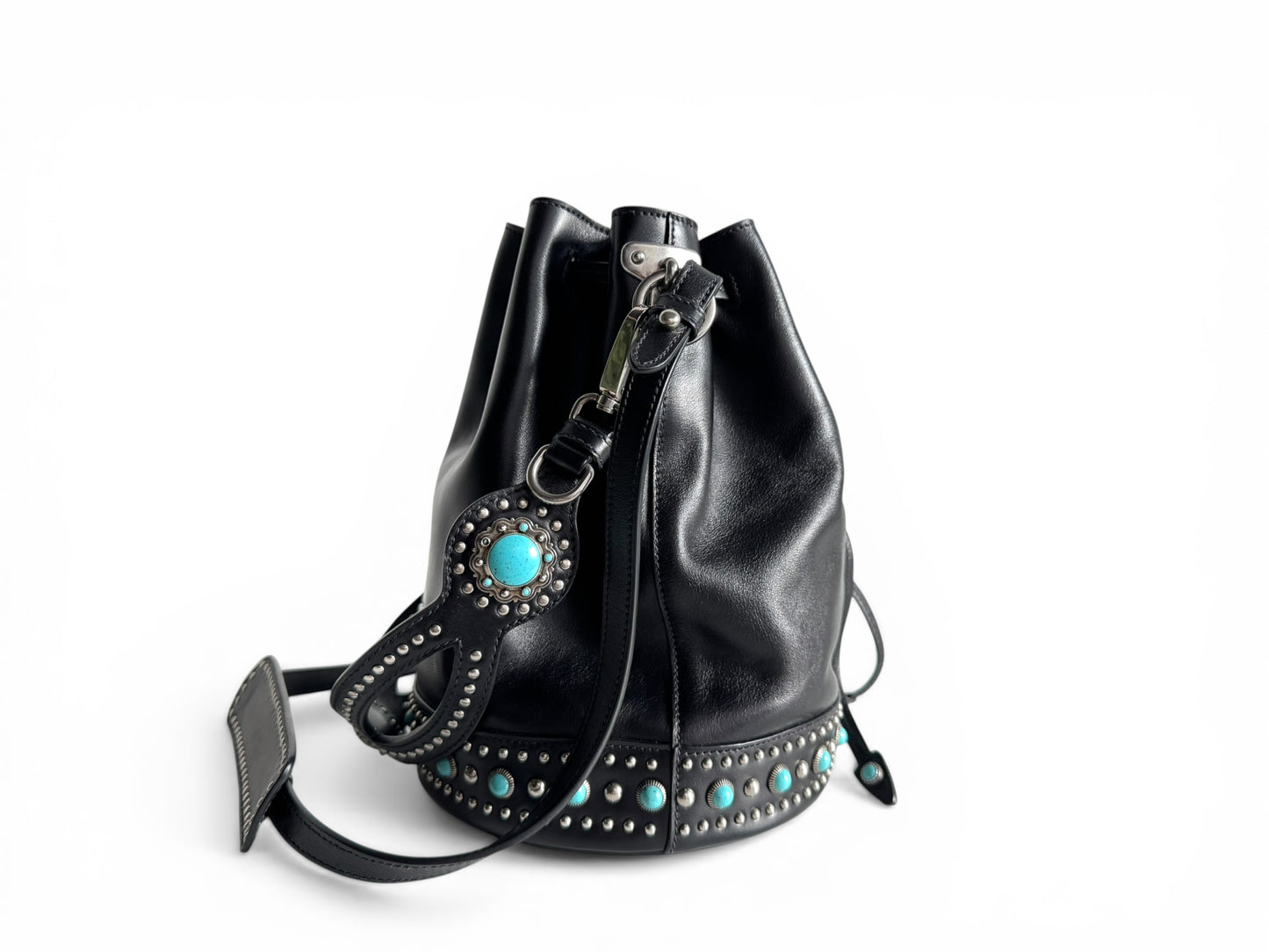 Prada Soft Calf Leather Bucket Bag