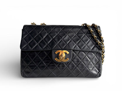 CHANEL Lambskin Quilted XL Jumbo Single Flap Bag