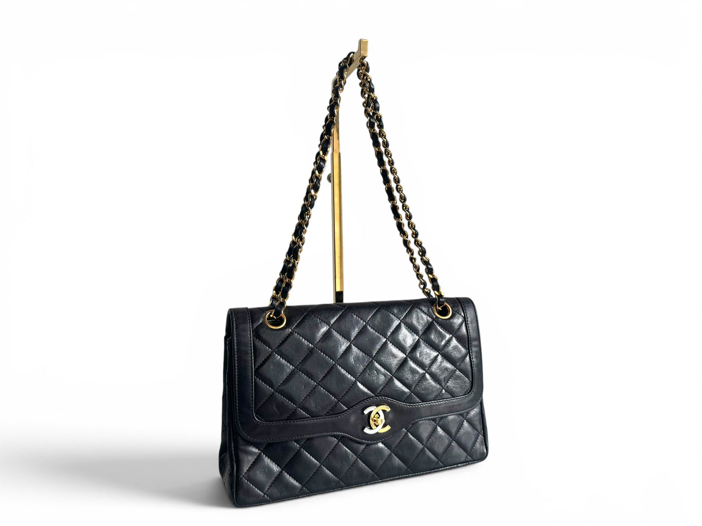 CHANEL Lambskin Quilted Medium Double Flap