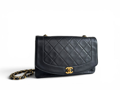 CHANEL Lambskin Diana Quilted Medium Single Flap