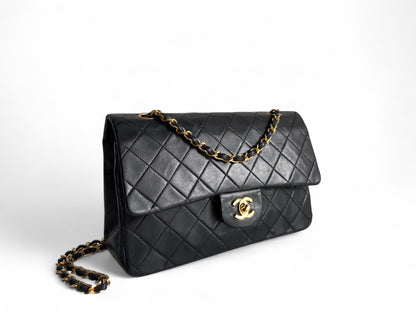 CHANEL Matelasse Double Flap Bag Black