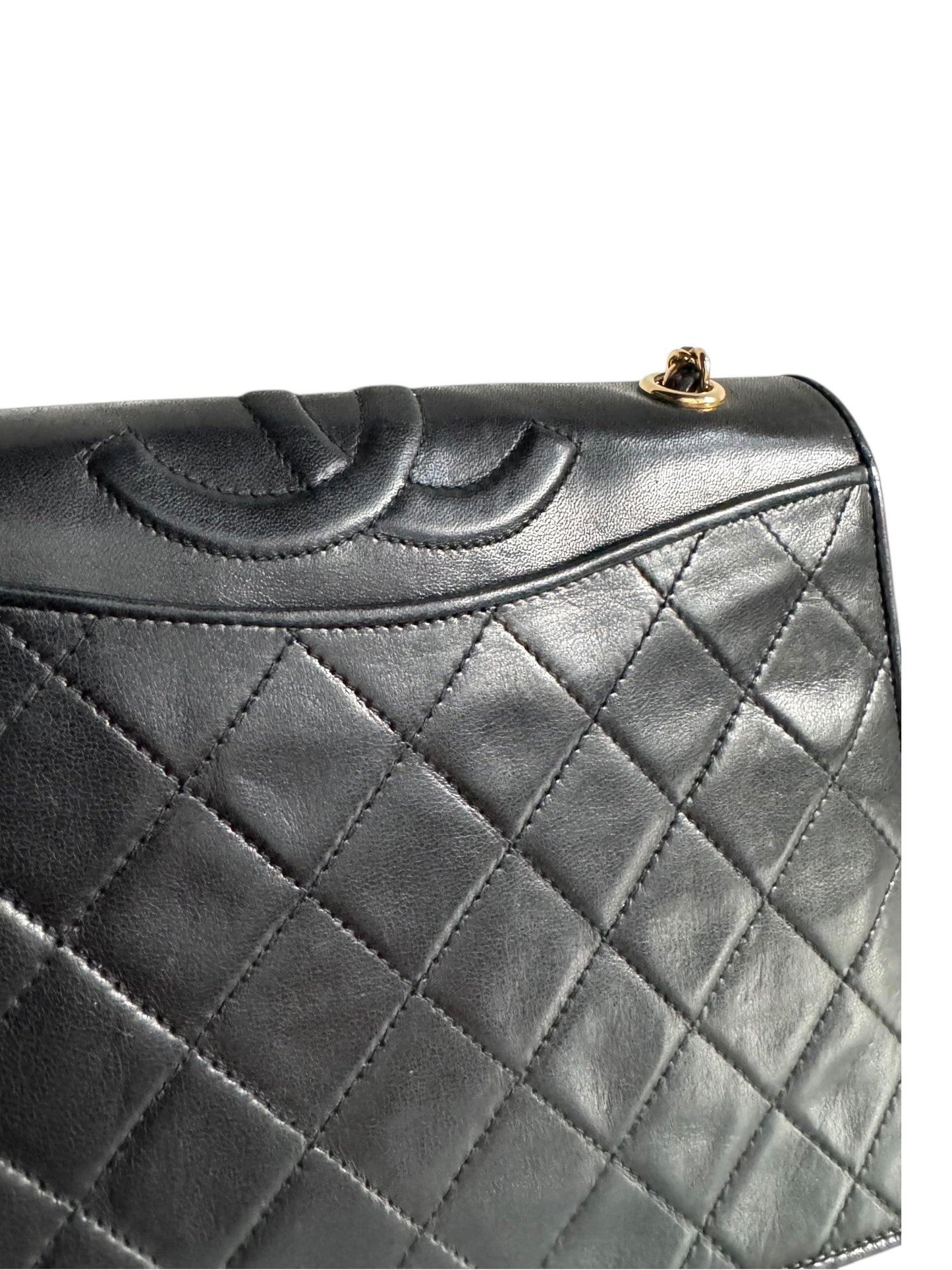 CHANEL Lambskin Quilted Small CC Single Flap Bag