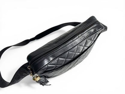 CHANEL Lambskin Quilted CC Tassel Camera Case