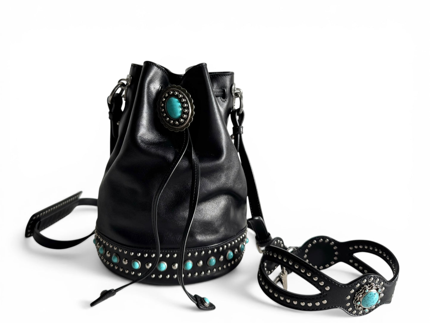 Prada Soft Calf Leather Bucket Bag