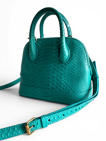 BALENCIAGA Python Ville XXS Top Handle Bag