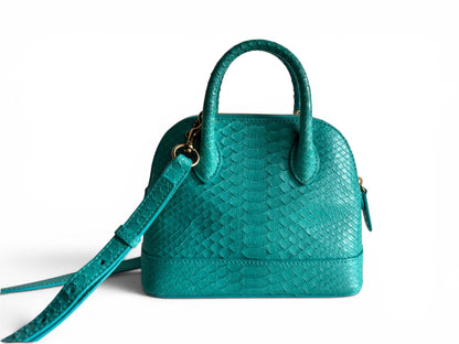 BALENCIAGA Python Ville XXS Top Handle Bag