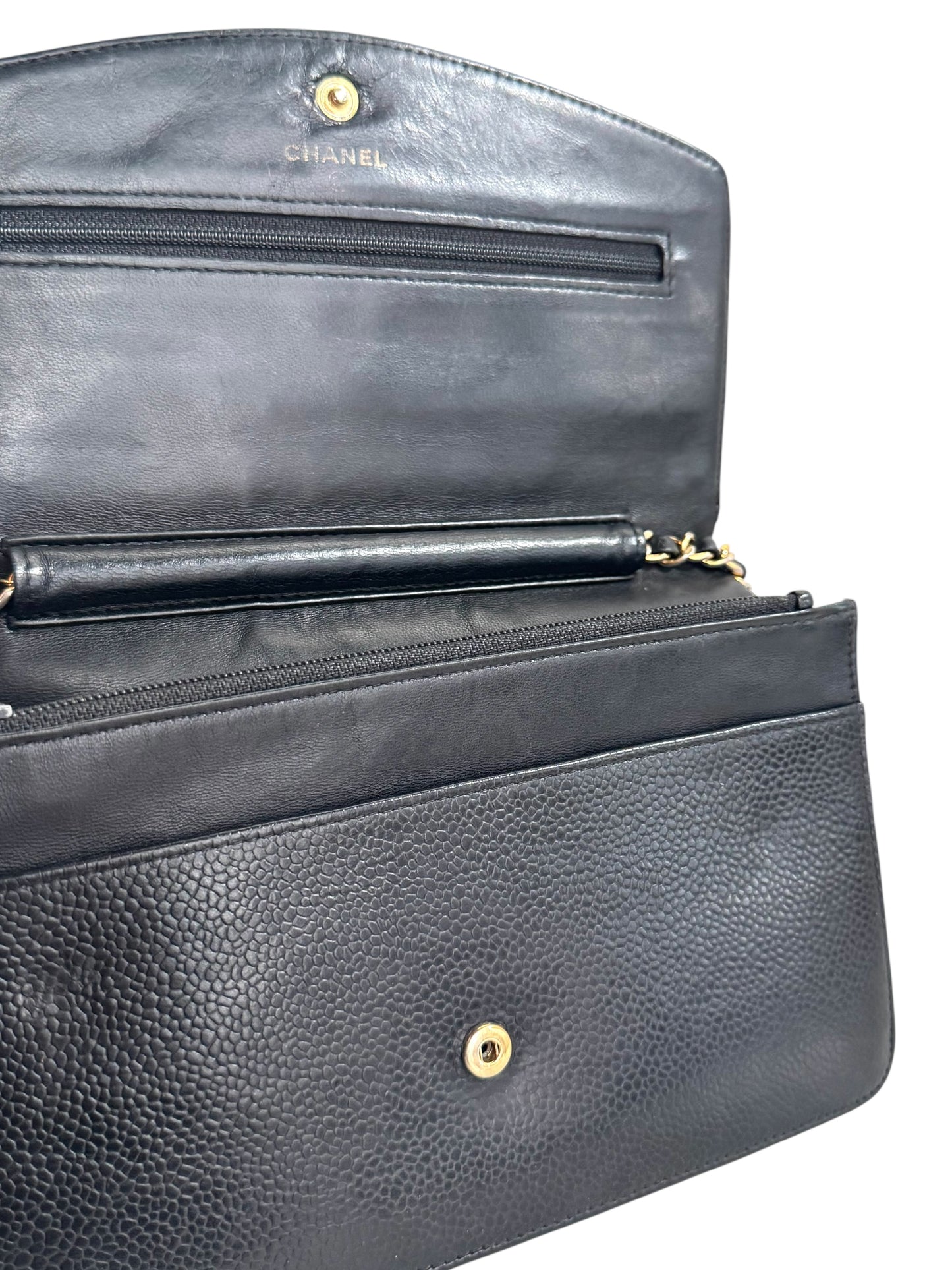 CHANEL Caviar Timeless CC Wallet On Chain WOC