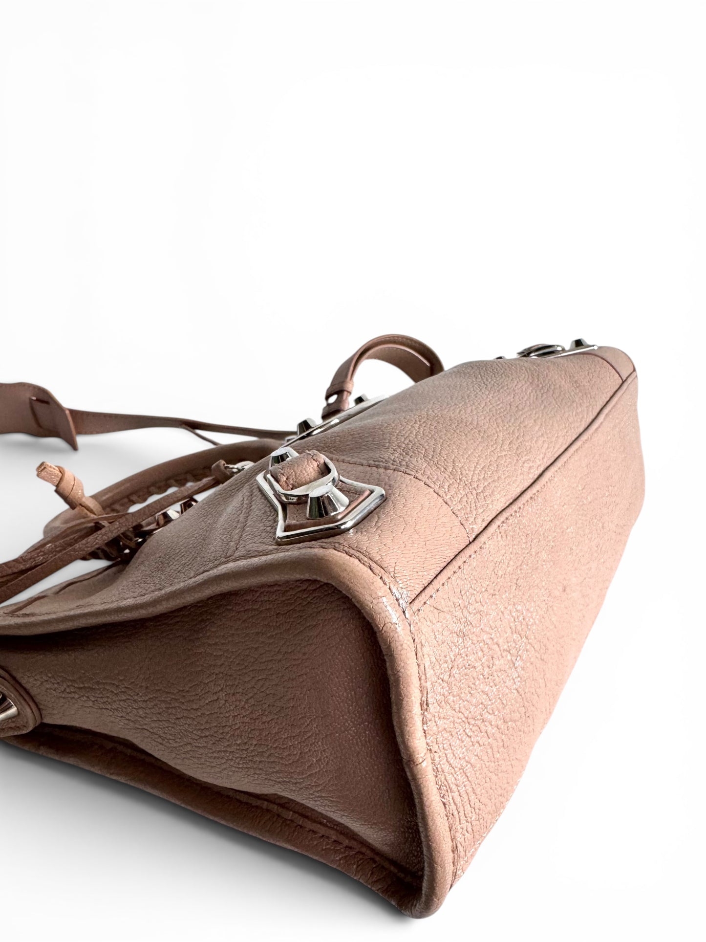BALENCIAGA Chevre Gold Metallic Edge Hardware Bag