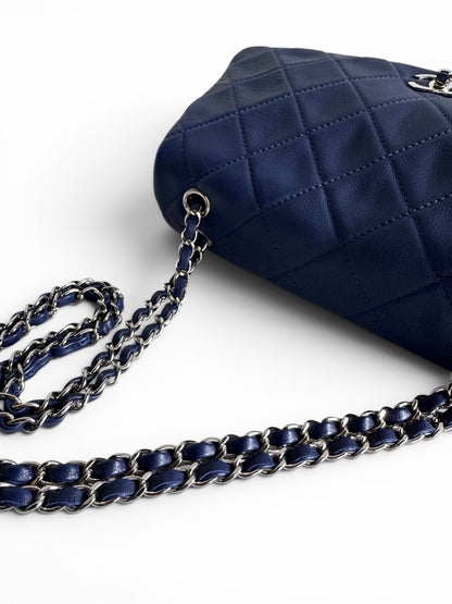 CHANEL Calfskin Quilted CC Curvy Flap