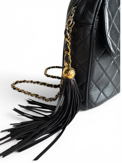 Chanel Lambskin Quilted Flap Camera Tassel Case