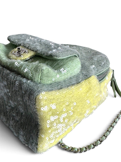 CHANEL Sequin Tri-color Waterfall Backpack