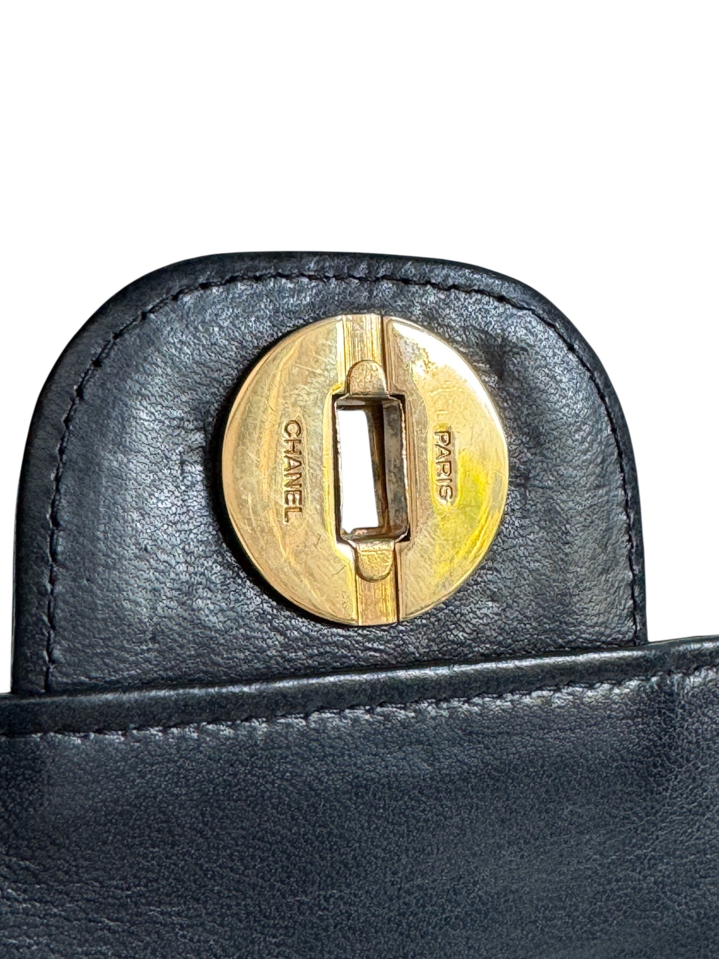 CHANEL Lambskin Medium Mademoiselle Double Flap