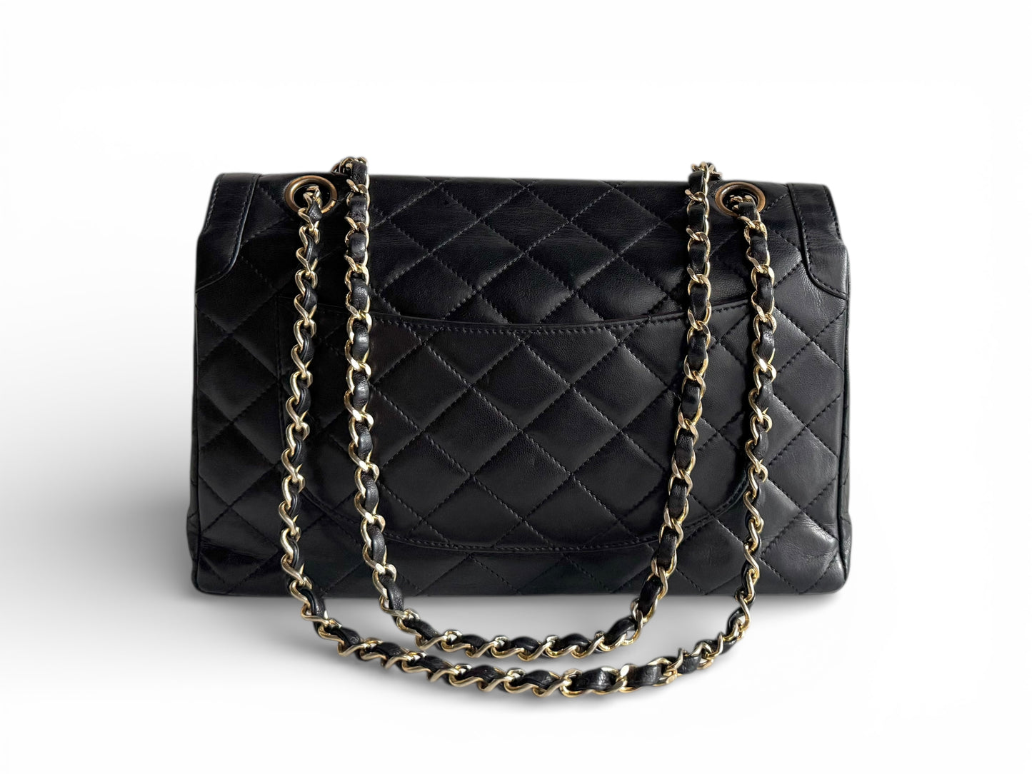 CHANEL Lambskin Quilted Medium Double Flap Bag