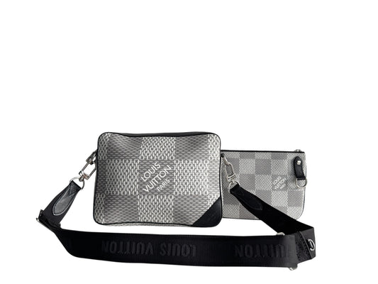LOUIS VUITTON Damier Graphite 3D Trio Messenger Bag