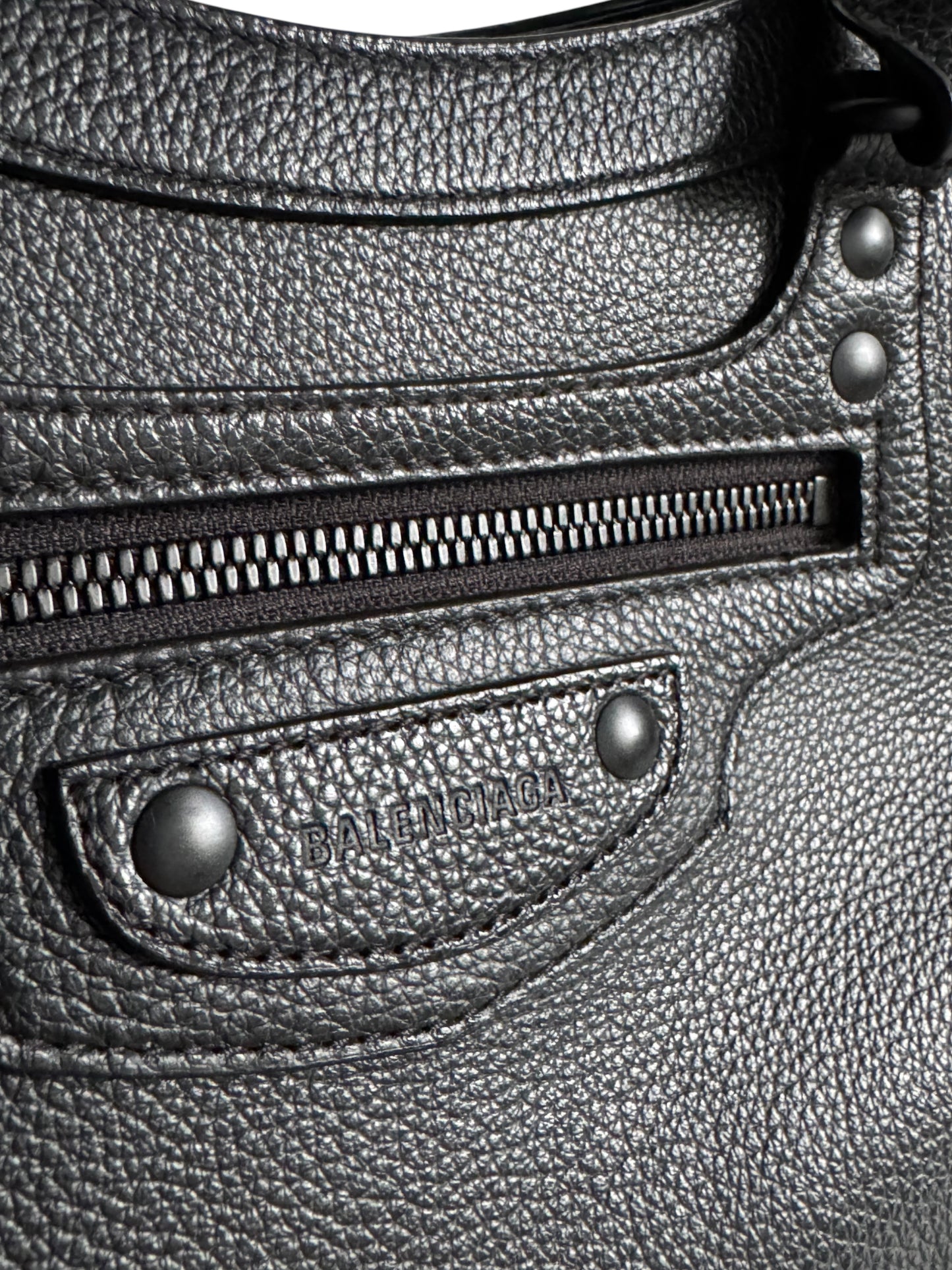BALENCIAGA Grained Calfskin Neo Classic Black Hardware S City