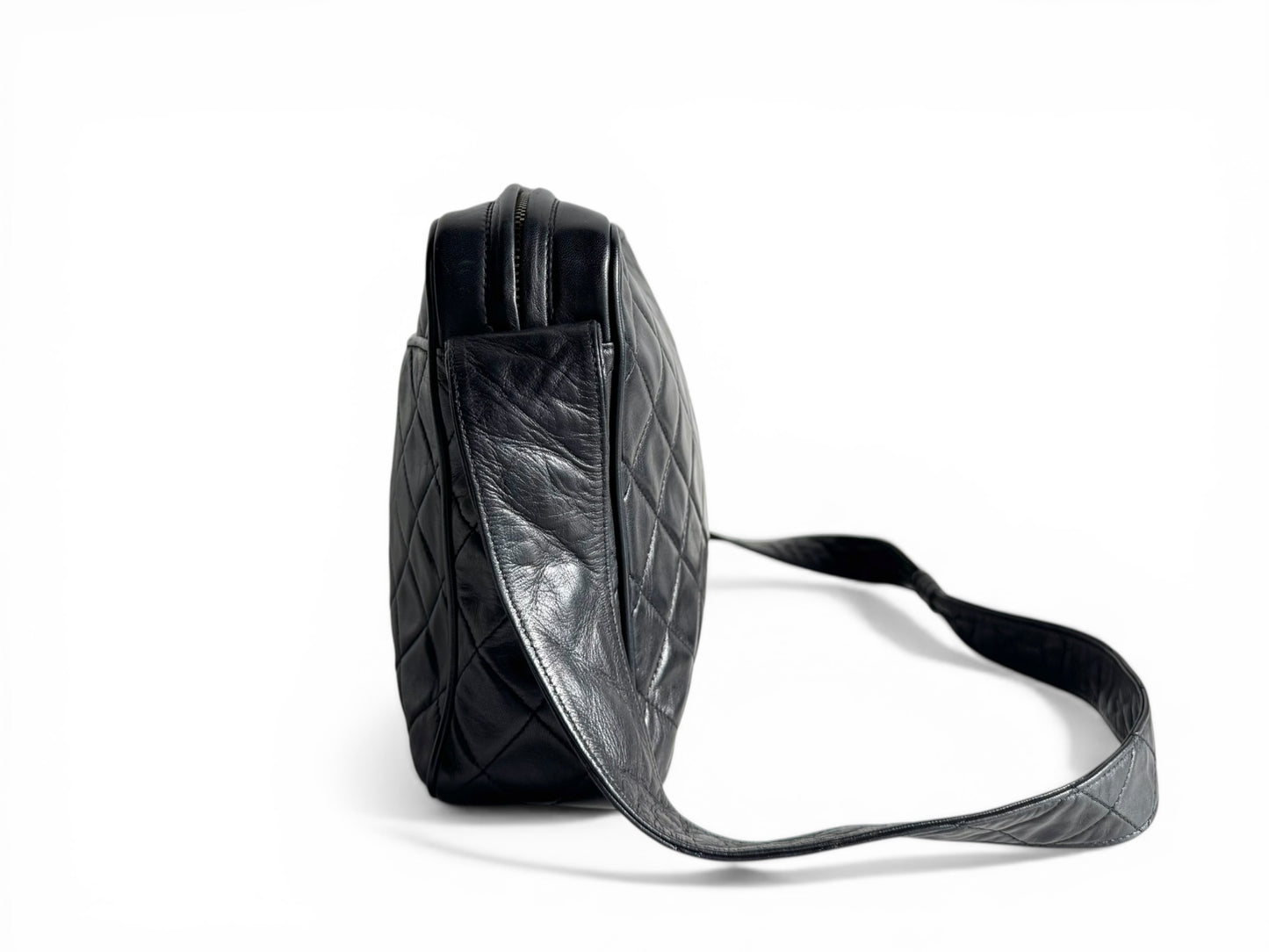 CHANEL Lambskin Quilted CC Tassel Camera Case