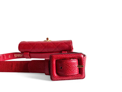 CHANEL Caviar Quilted Flap Waist Belt Bag