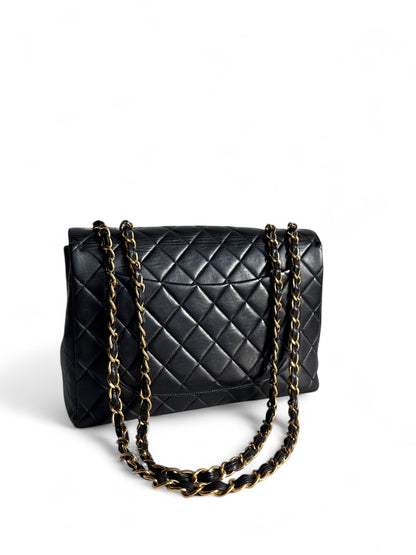 CHANEL Medium Lambskin Matelasse Single Flap Chain Bag