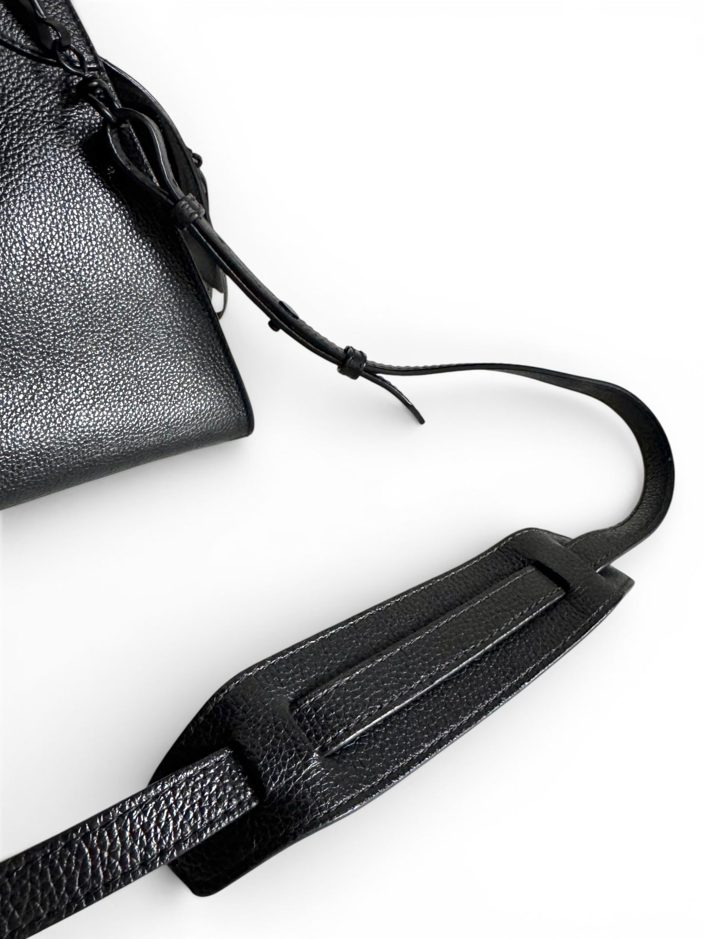 BALENCIAGA Grained Calfskin Neo Classic Black Hardware S City