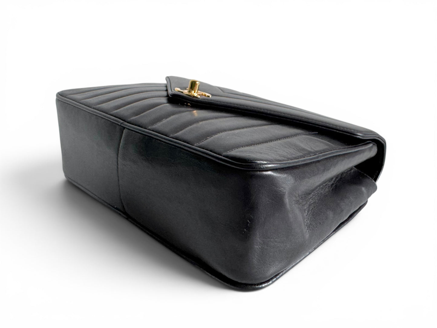 Chanel Lambskin Chevron Single Flap Bag