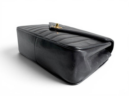 Chanel Lambskin Chevron Single Flap Bag