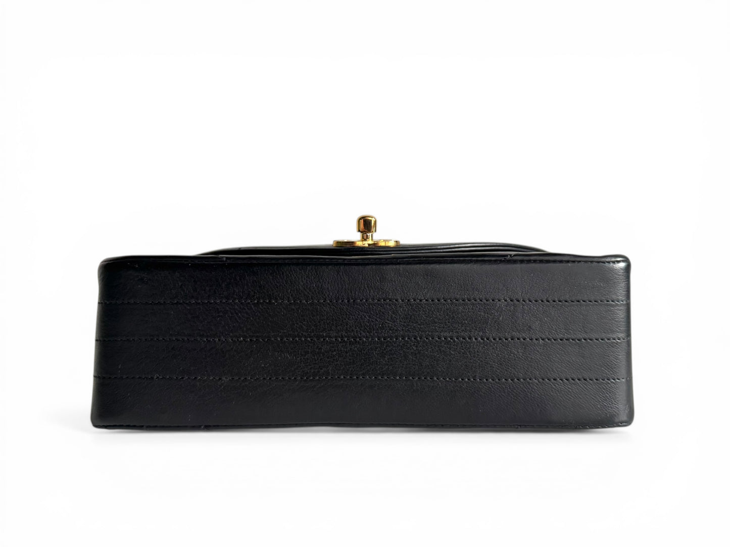 CHANEL Lambskin Half Moon Flap Bag