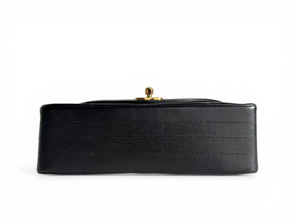 CHANEL Lambskin Half Moon Flap Bag