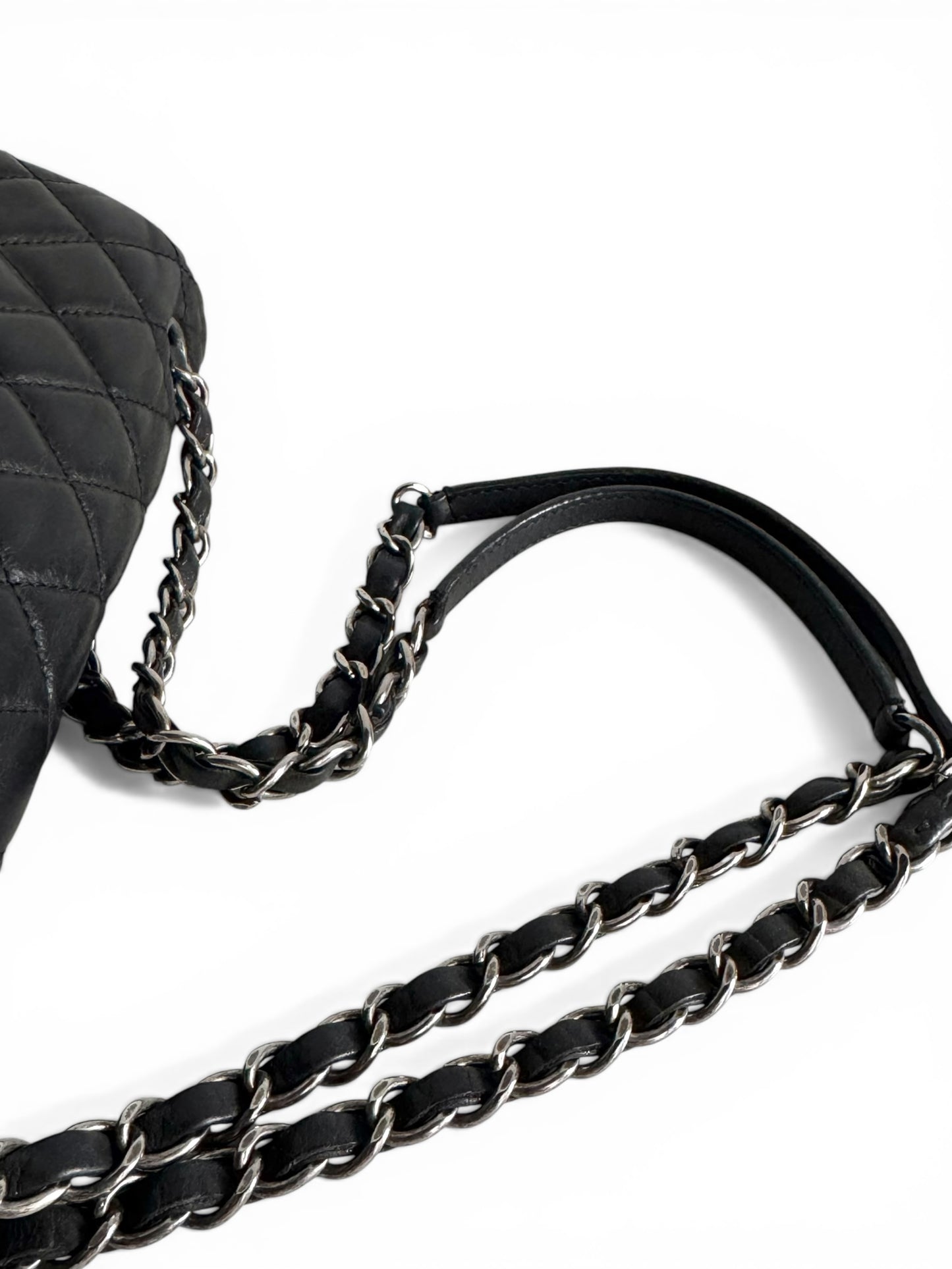 CHANEL Iridescent Lambskin Quilted East West Flap Bag