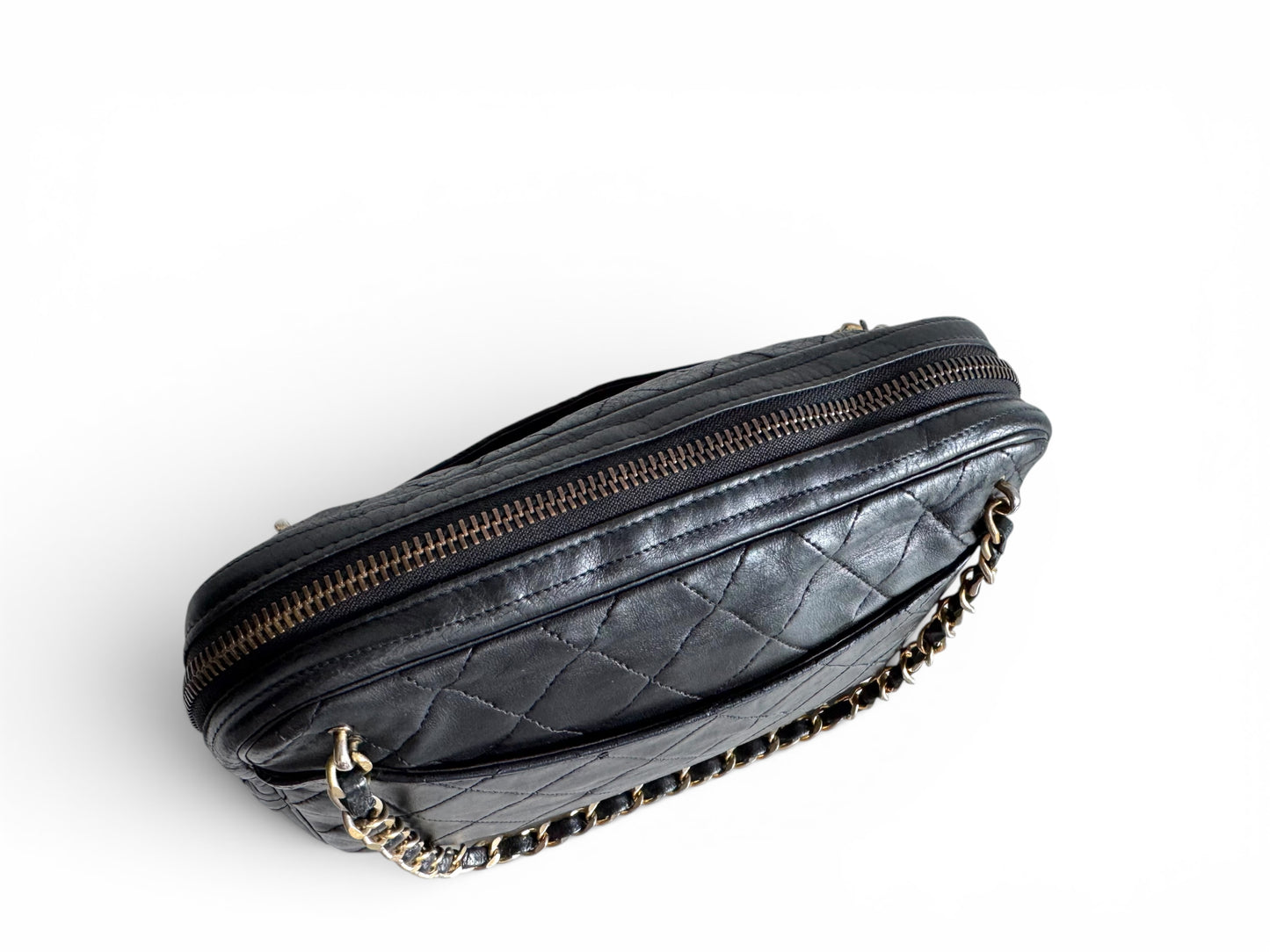 CHANEL Vintage Quilted Camera Bag