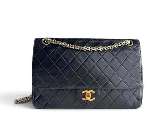 CHANEL Lambskin Medium Mademoiselle Double Flap