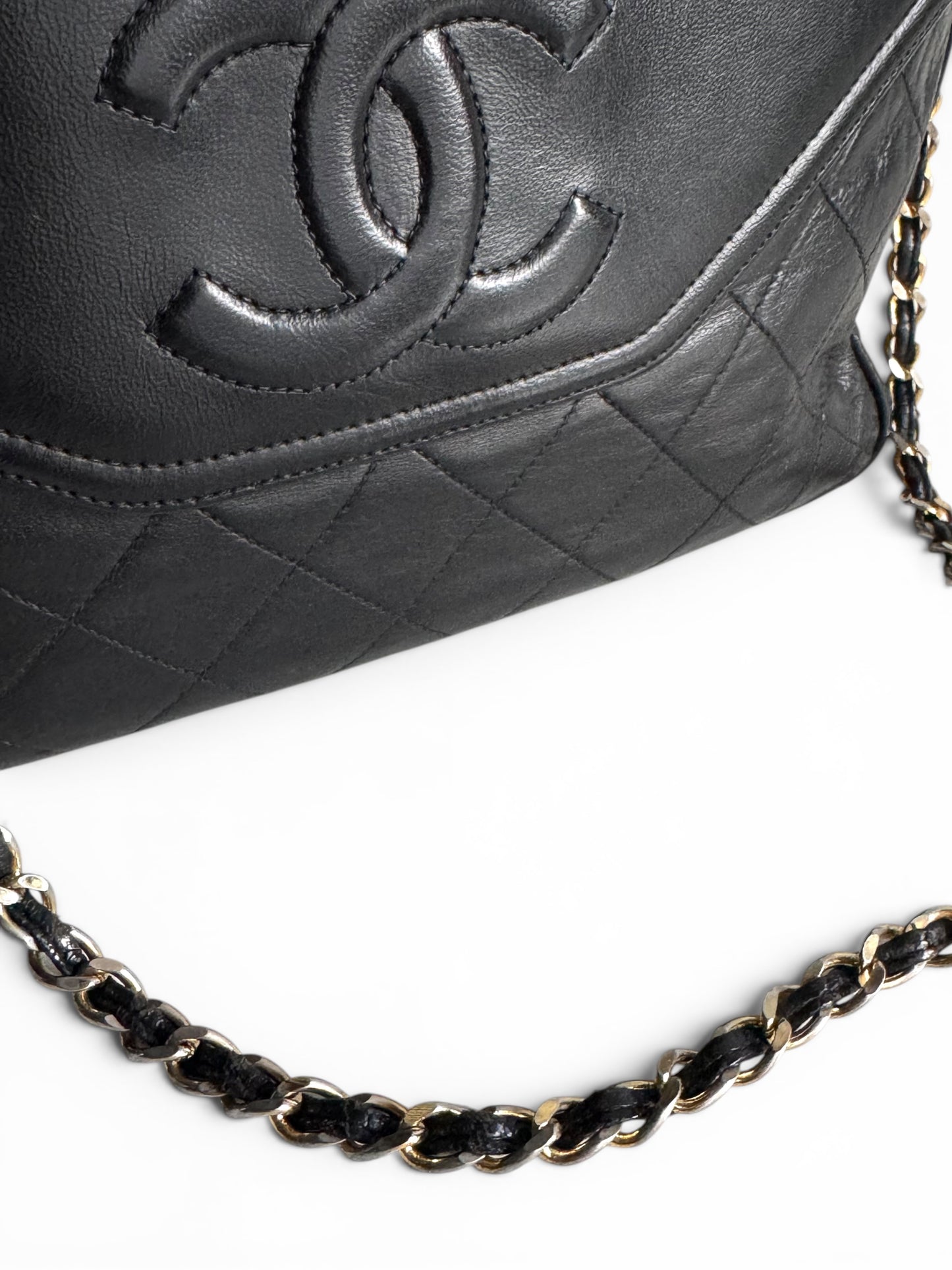 CHANEL Lambskin Quilted Tassel Camera Case