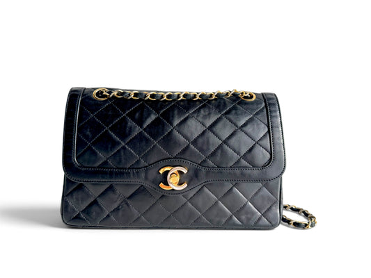 CHANEL Lambskin Quilted Medium Double Flap