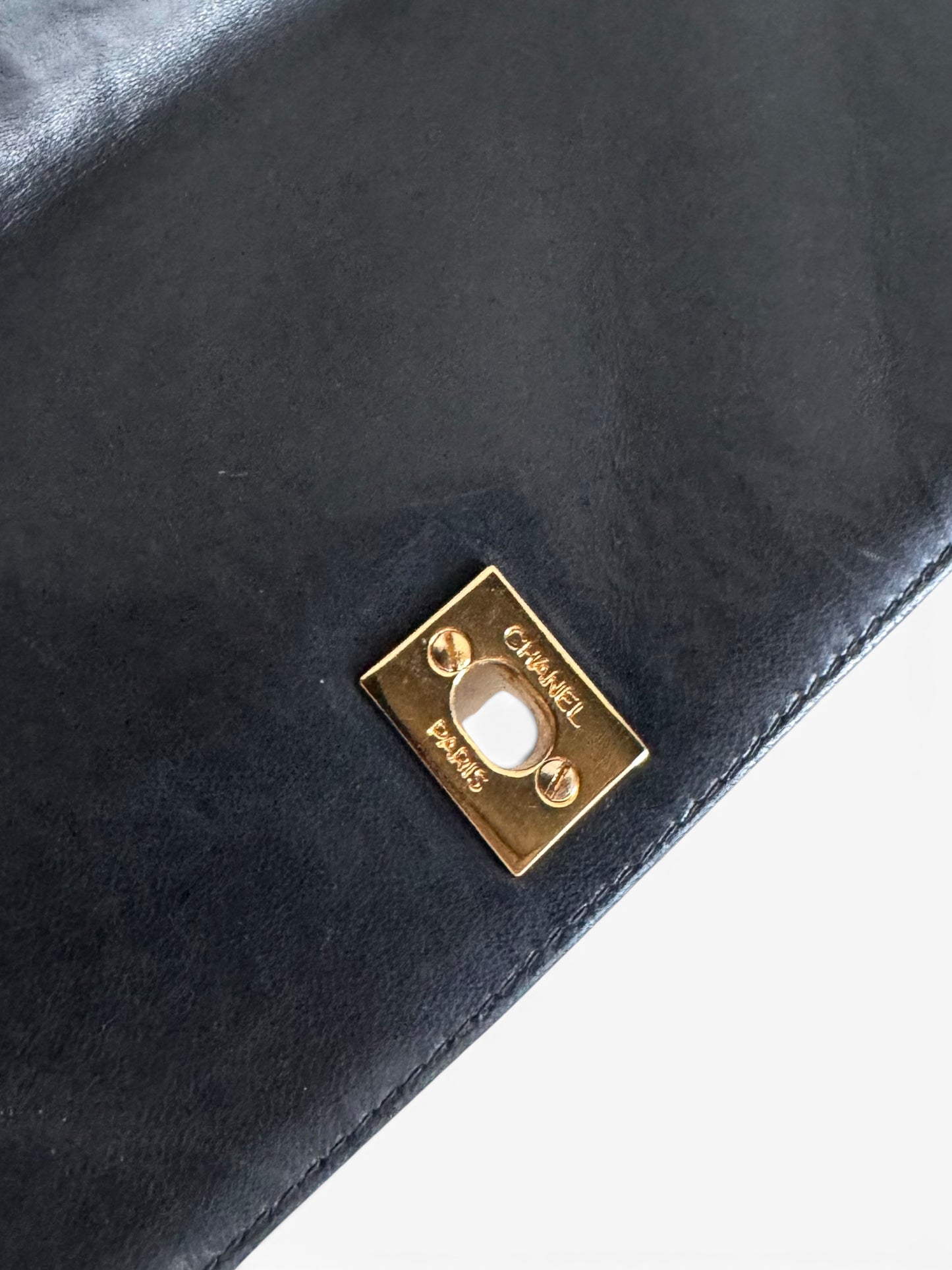 CHANEL Lambskin Chevron Quilted Kelly Flap