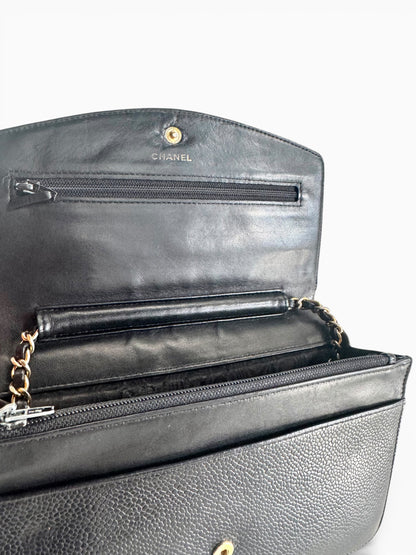 CHANEL Caviar Timeless CC Wallet On Chain WOC