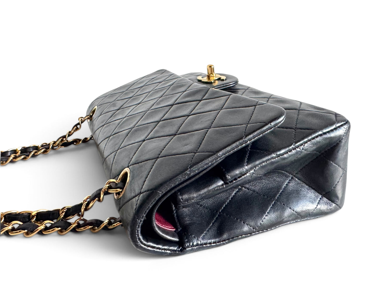 CHANEL Lambskin Quilted Medium Double Flap