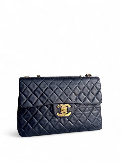 CHANEL Lambskin Quilted XL Jumbo Single Flap