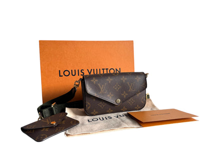 LOUIS VUITTON Monogram Felicie Strap & Go Kaki