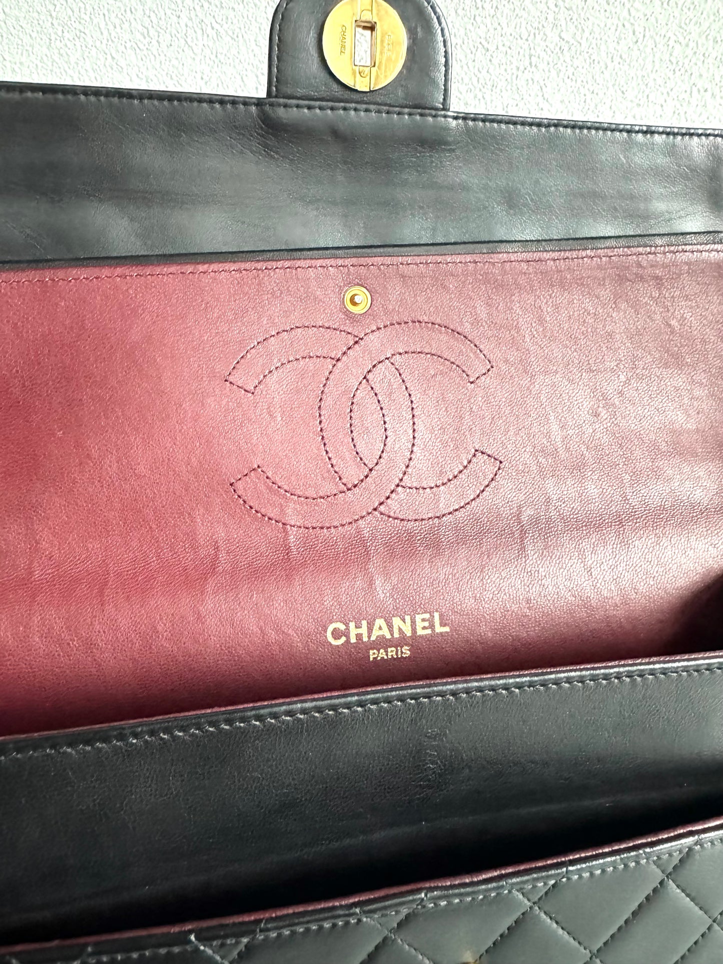 CHANEL Lambskin Medium Mademoiselle Double Flap