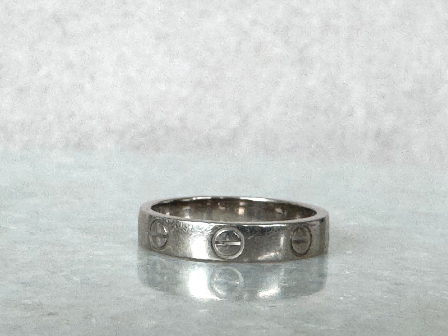 CARTIER 18K White Gold 3.5mm LOVE Wedding Band Ring