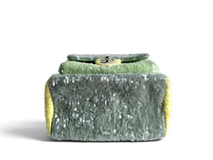 CHANEL Sequin Tri-color Waterfall Backpack