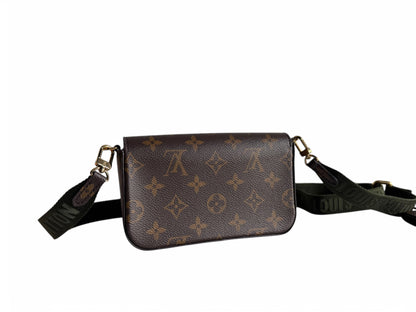 LOUIS VUITTON Monogram Felicie Strap & Go Kaki