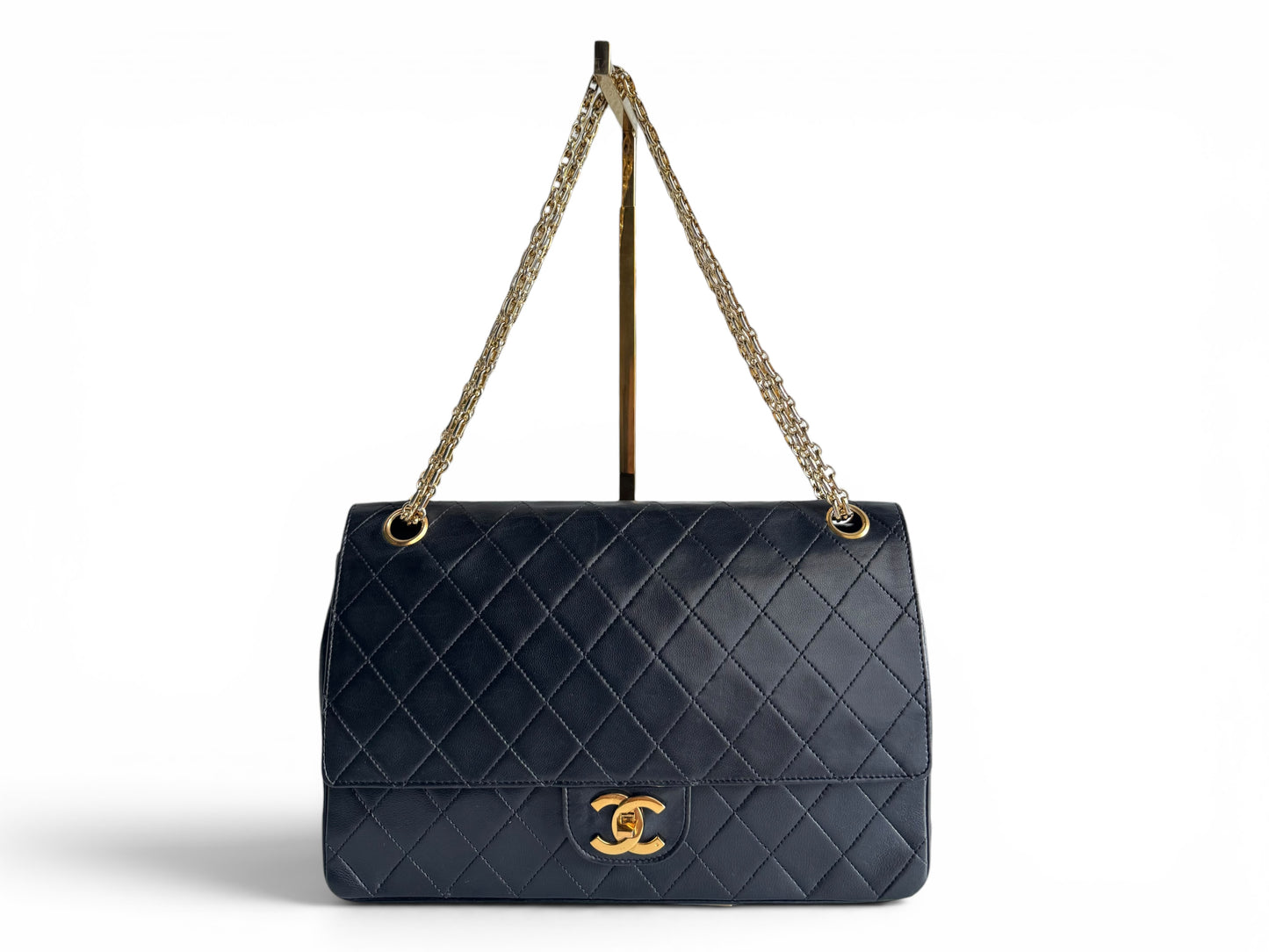 CHANEL Lambskin Medium Mademoiselle Double Flap