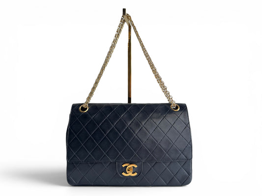 CHANEL Lambskin Medium Mademoiselle Double Flap