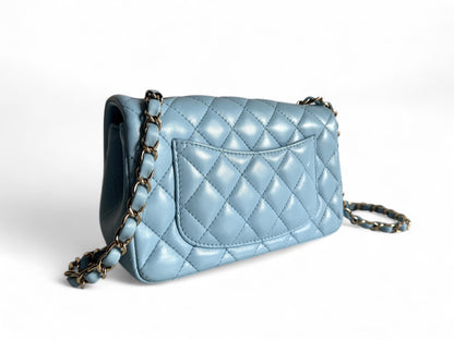 CHANEL Lambskin Quilted Mini Rectangular Flap