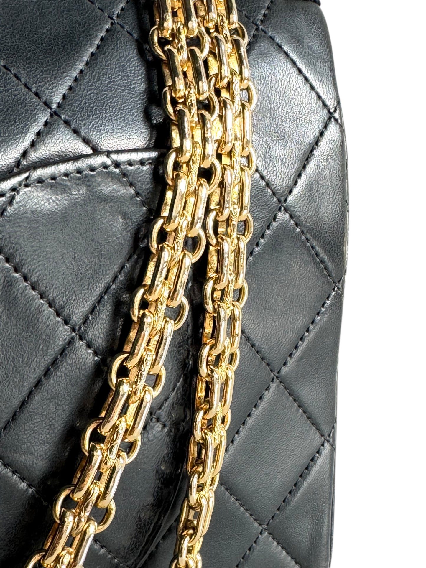 CHANEL Lambskin Medium Mademoiselle Double Flap