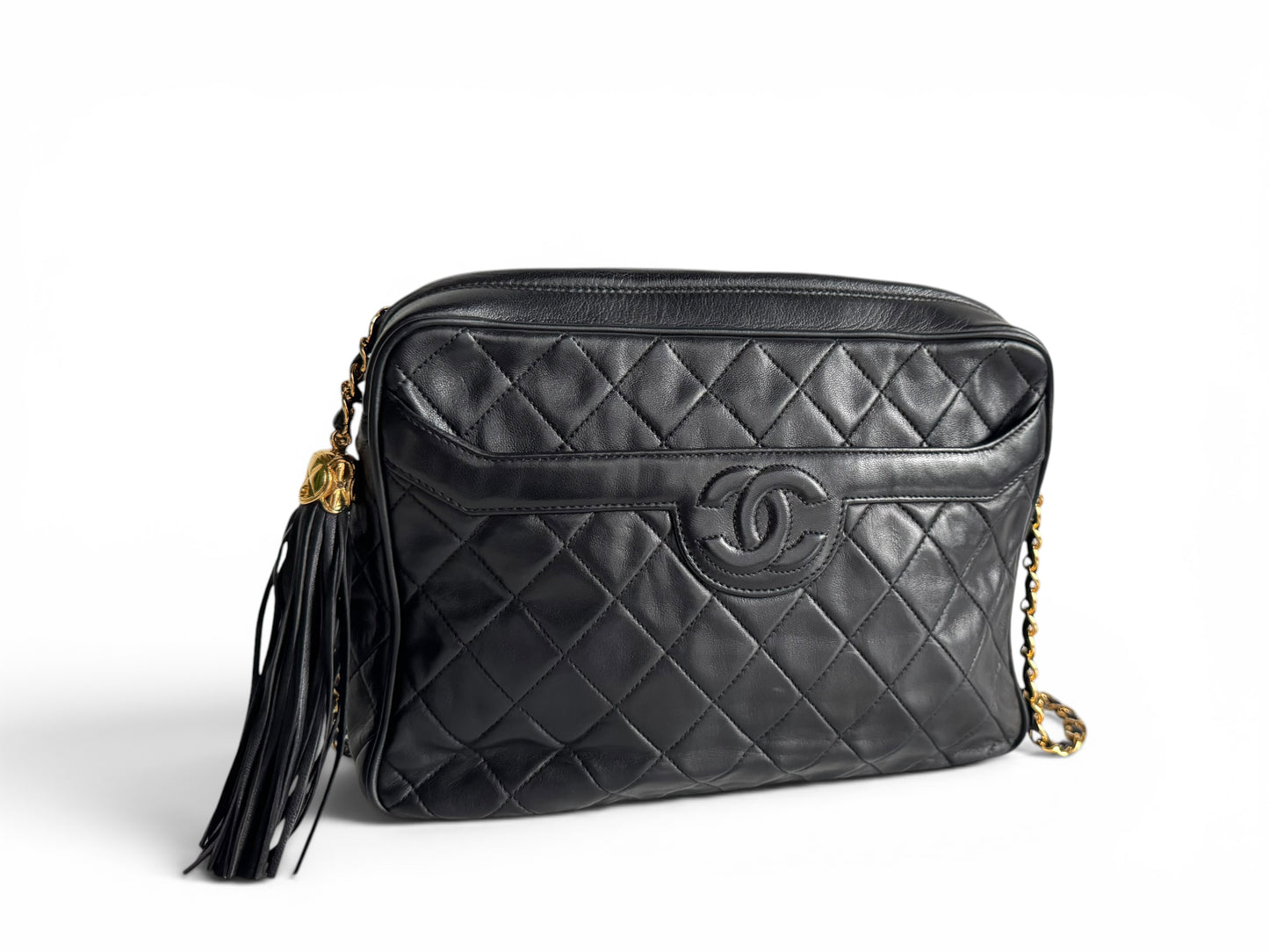 CHANEL Vintage Quilted Camera Bag