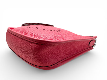 HERMÈS Taurillon Clemence Allegro Evelyne TPM Rose Tasche