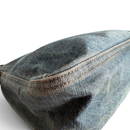 FENDI Denim Snakeskin Mama Baguette