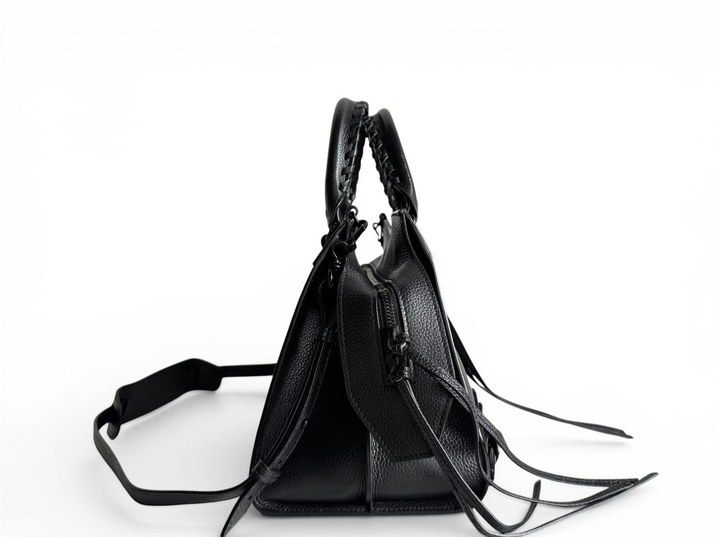 BALENCIAGA Grained Calfskin Neo Classic Black Hardware S City